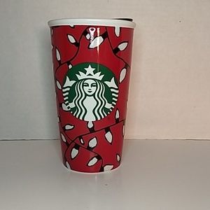 Starbucks 2016 Christmas Lights Ceramic Tumbler 12